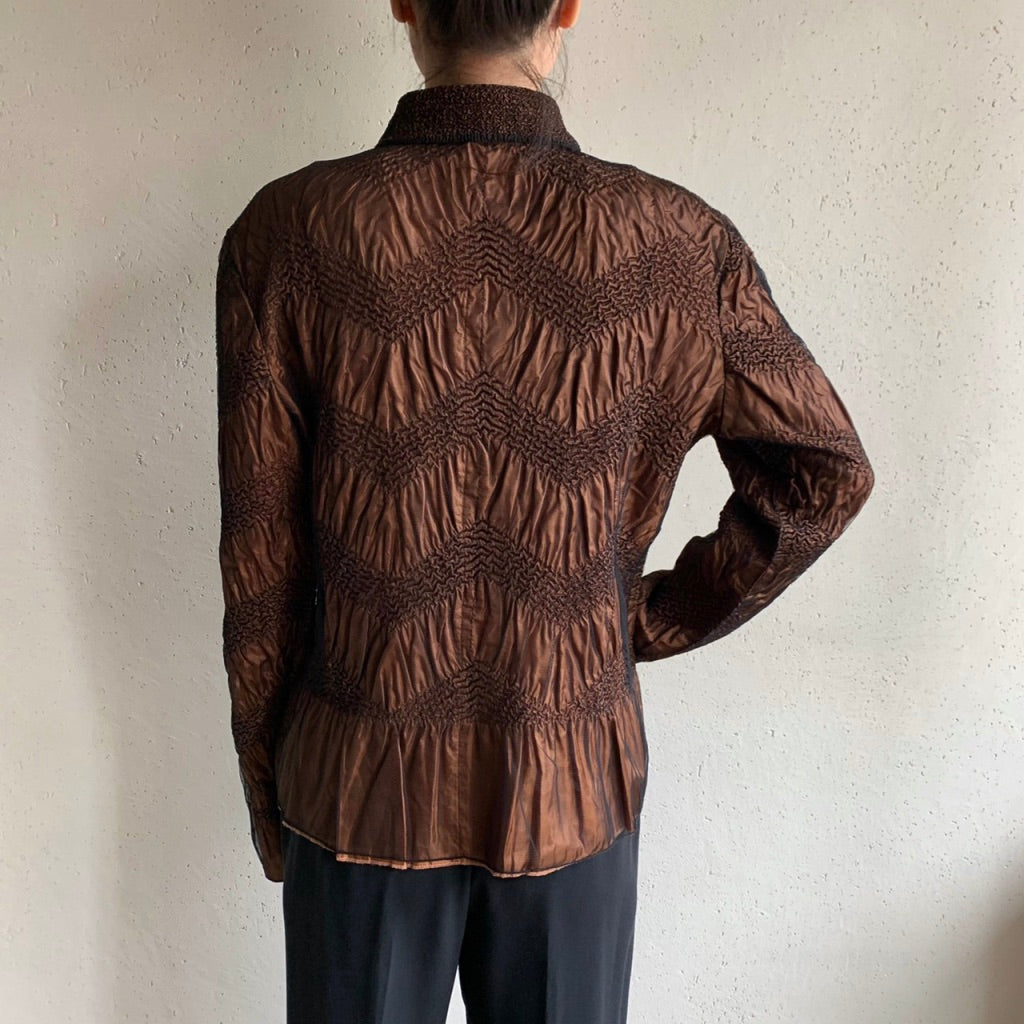 Brown Design Blouse