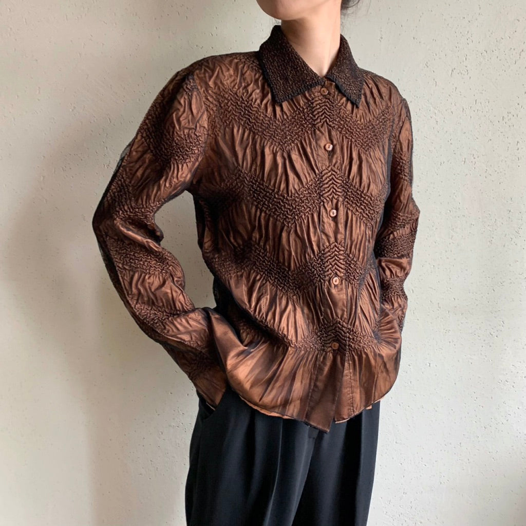 Brown Design Blouse