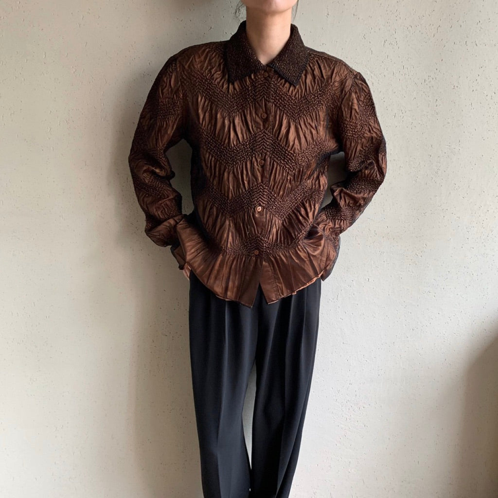 Brown Design Blouse