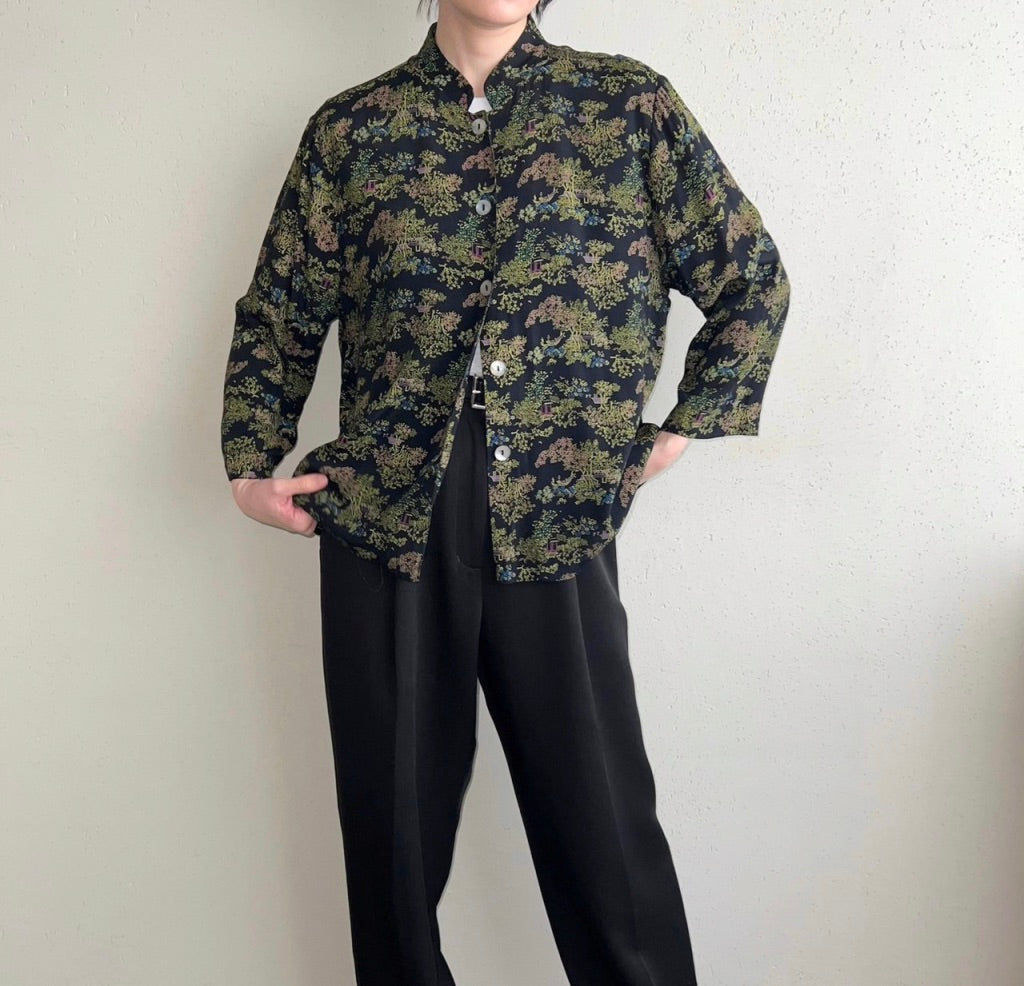 90s Asian Design Blouse Made in USA