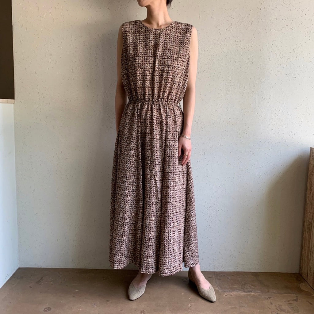 90s Printed Sleeveless Dress