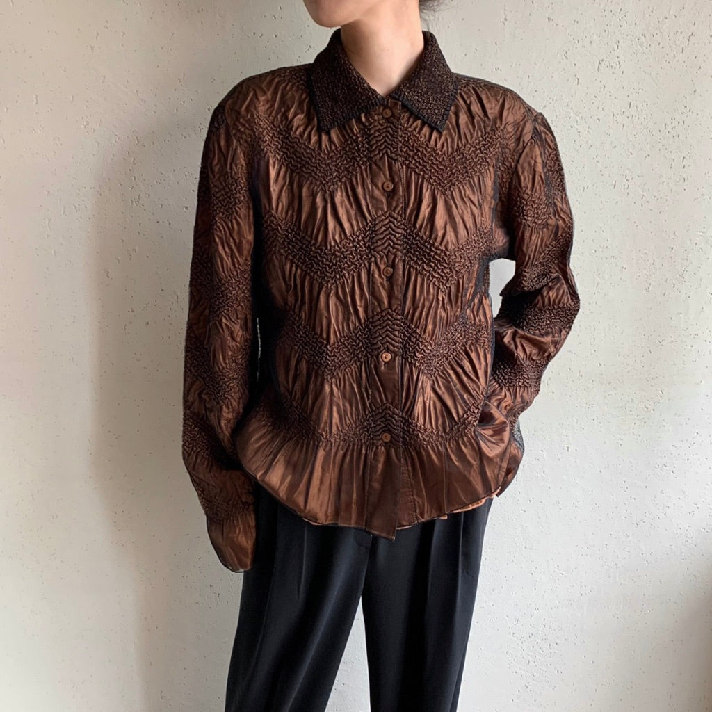 Brown Design Blouse