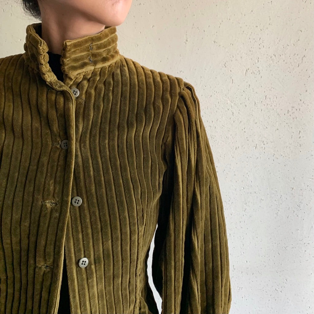 60s Corduroy Victorian design Jacket