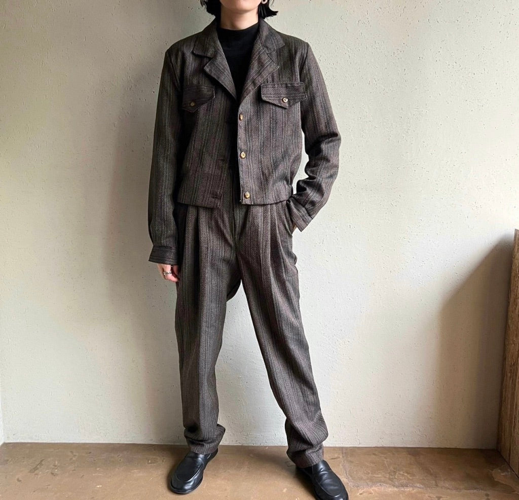 90s Striped Two-Piece Made in USA