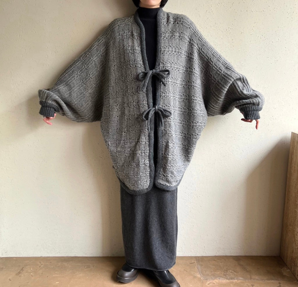 80s Design Oversized Knit Cardigan