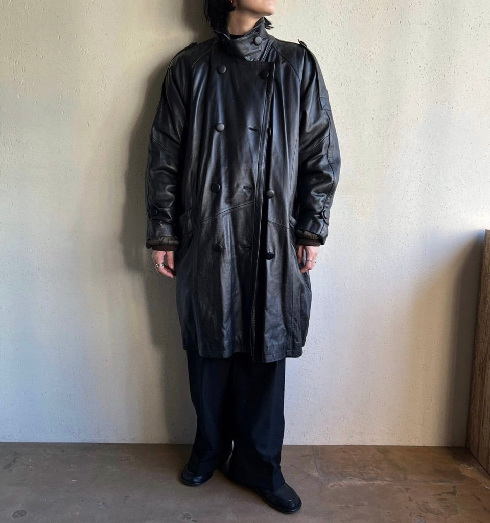90s Leather Coat