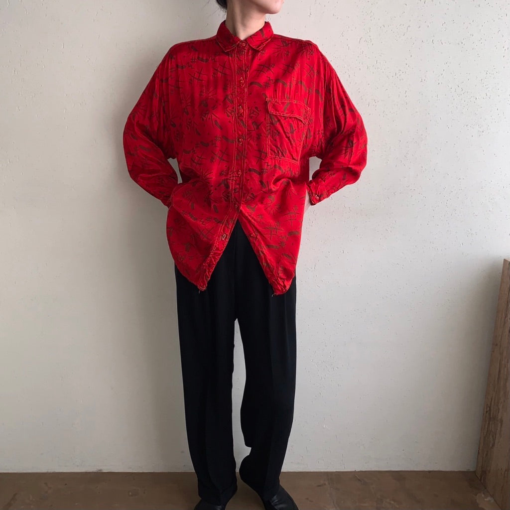 90s Abstract Rayon Shirt