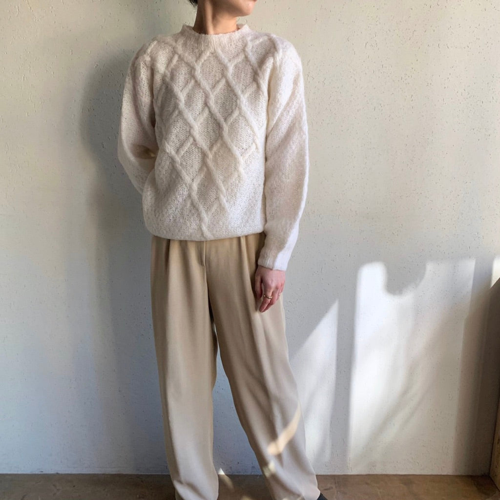 80s White Knit