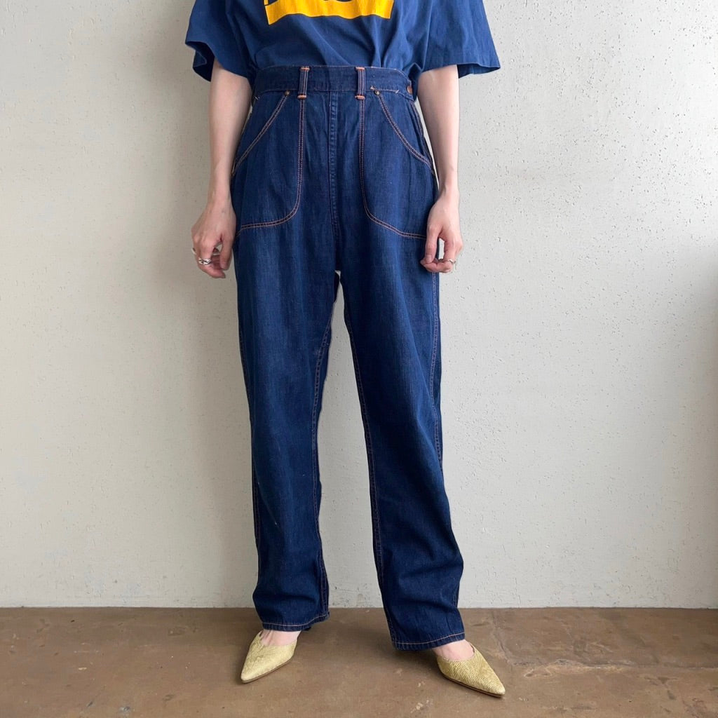 50s Jeannie High Waist Side Zip Denim