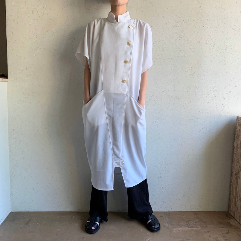 80s White Design Dress