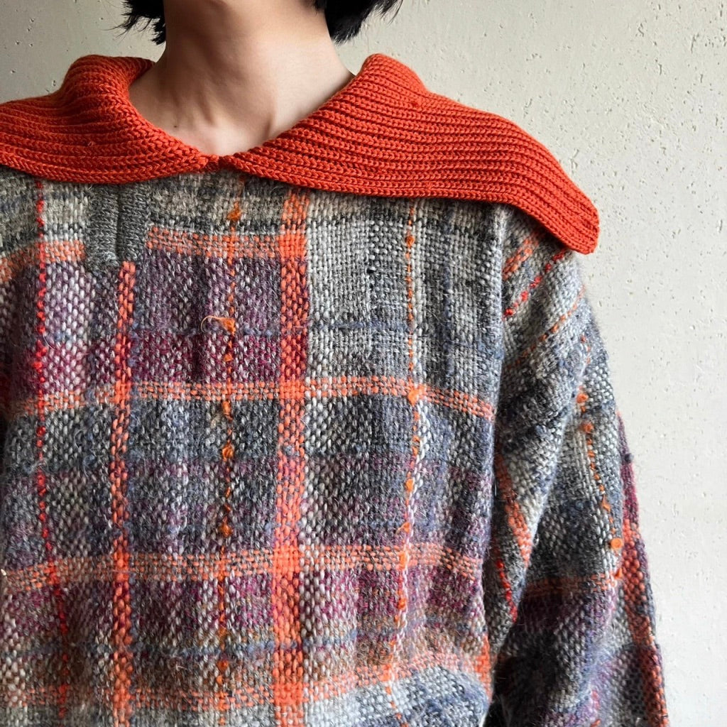 80s Sailor Collar Knit