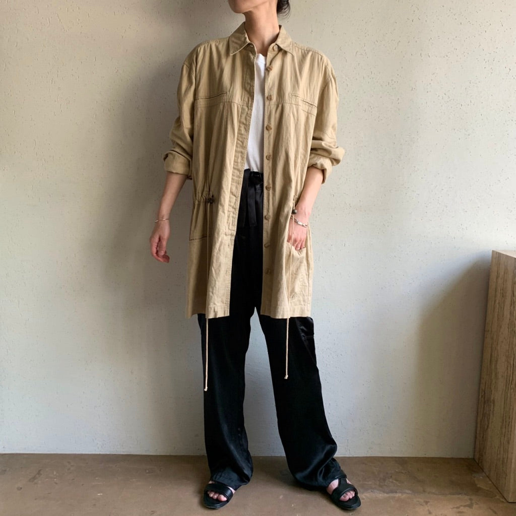 90s Linen Oversized Design Jacket