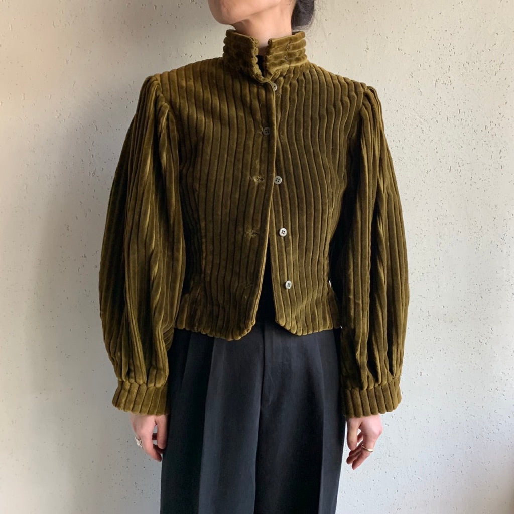 60s Corduroy Victorian design Jacket