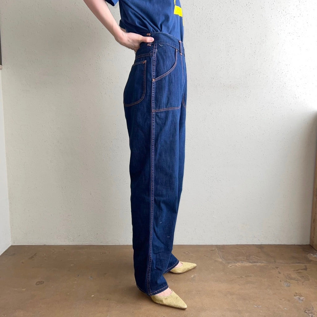 50s Jeannie High Waist Side Zip Denim