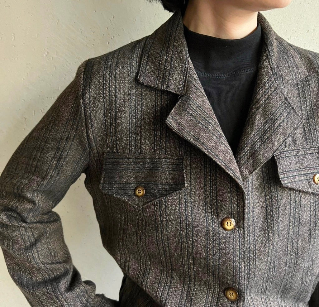 90s Striped Two-Piece Made in USA