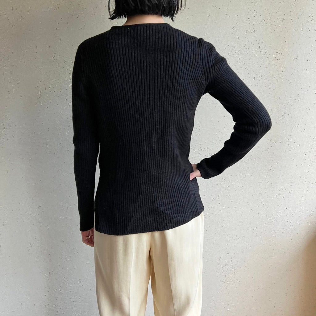 " EMPORIO ARMANI " Zipped Knit Top