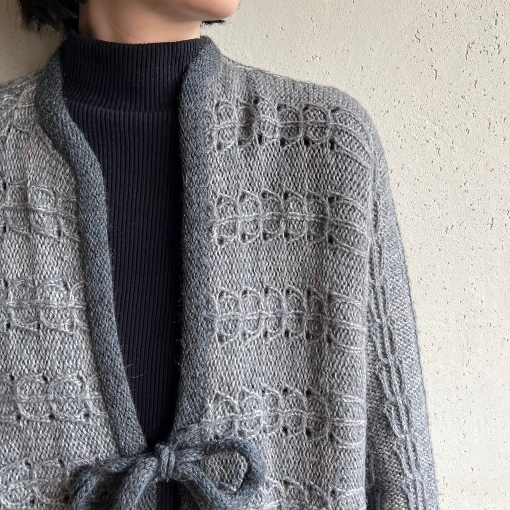 80s Design Oversized Knit Cardigan