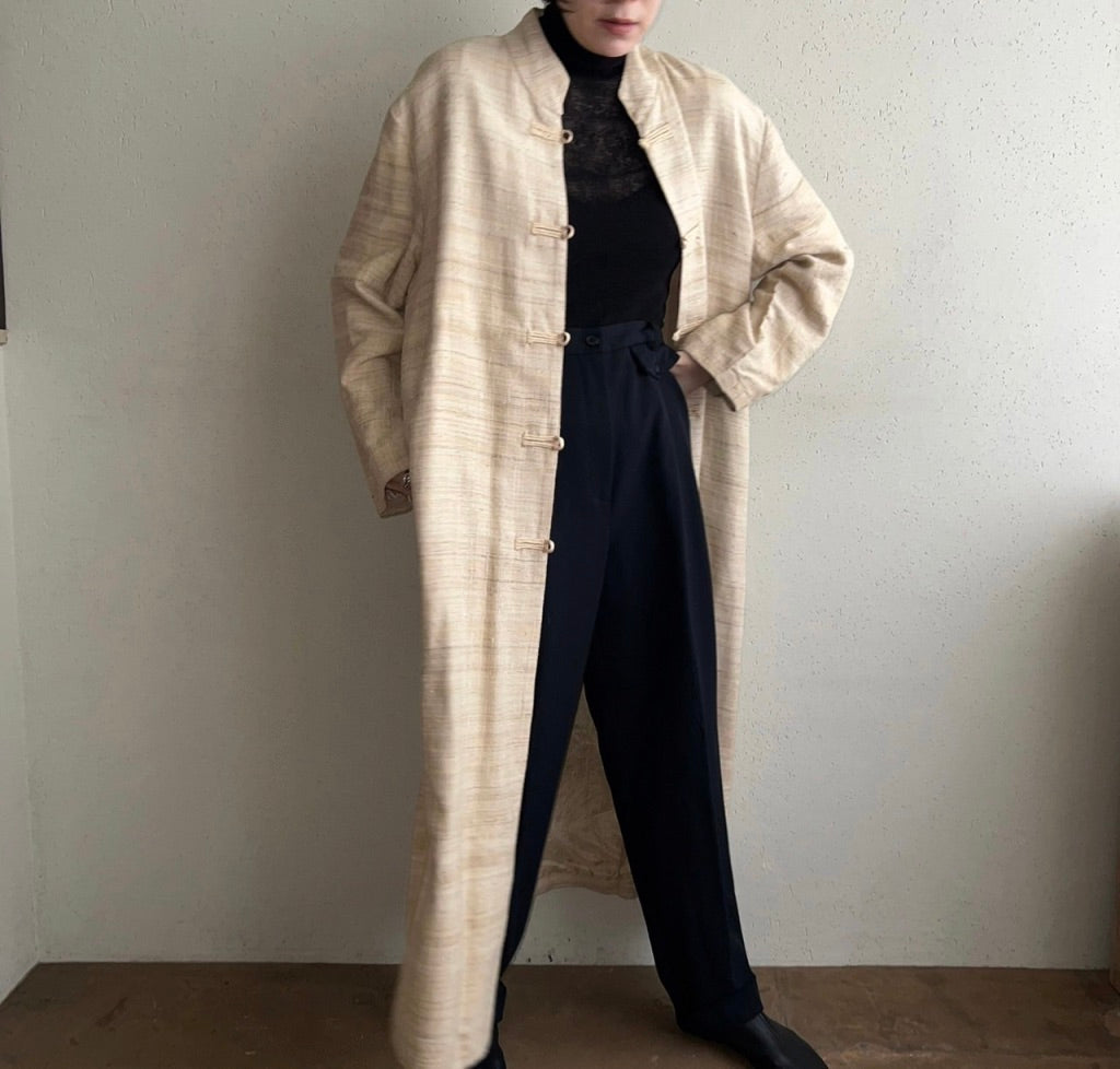 90s "ORVIS" Silk Asian Design Robe