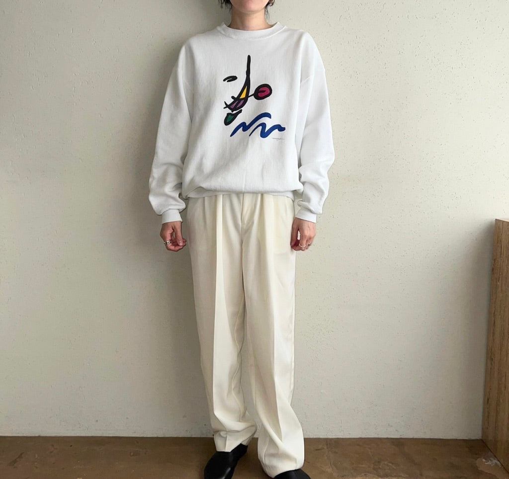 80s Printed Sweater Made in USA