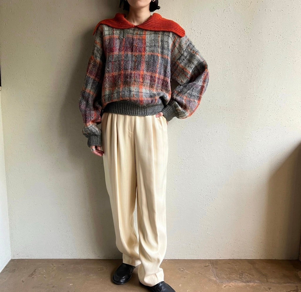 80s Sailor Collar Knit
