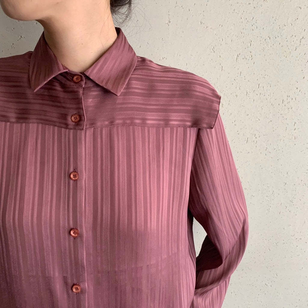 80s Striped Blouse