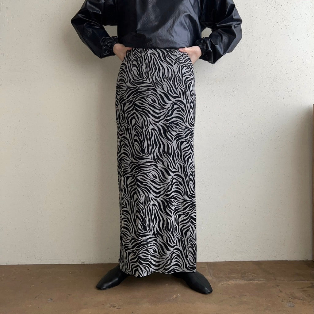 90s Zebra Pattern Skirt