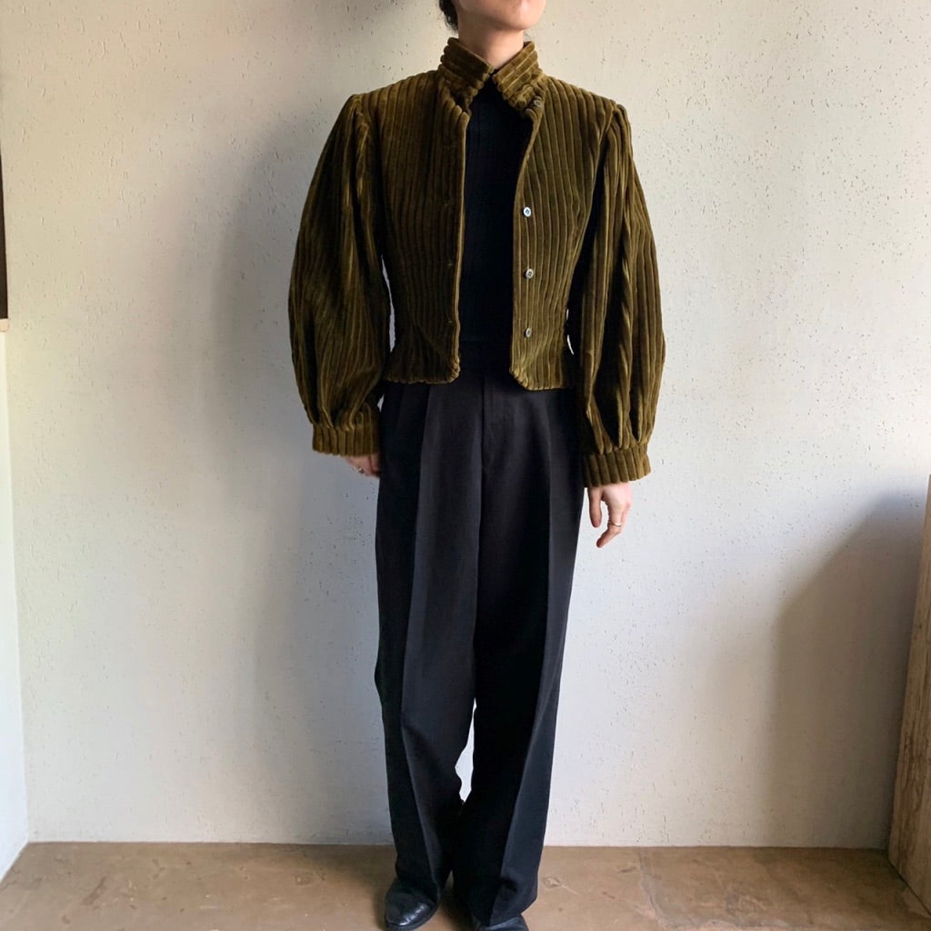 60s Corduroy Victorian design Jacket