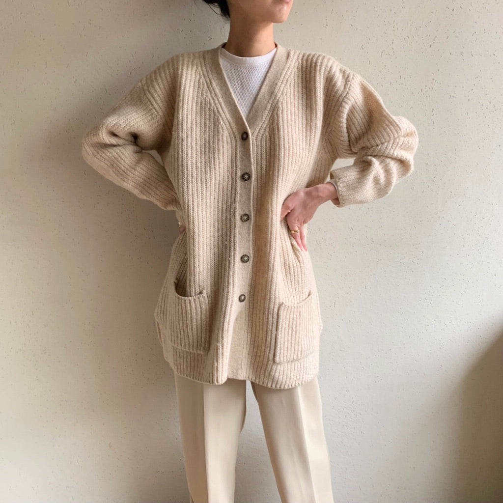 90s Long Knit Cardigan