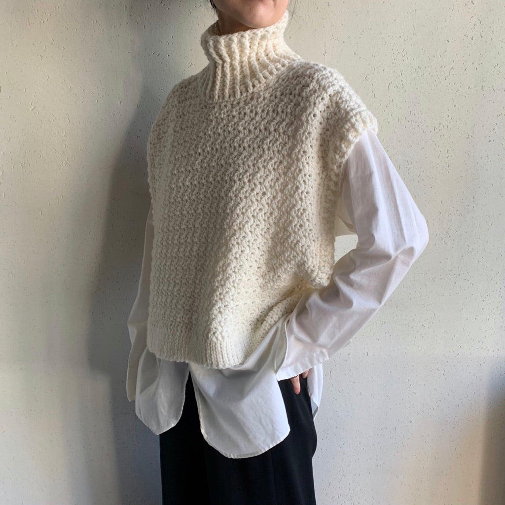 High Neck Knit Vest