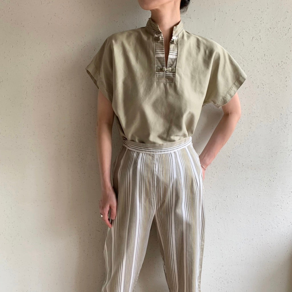 60s Striped Design Two-Piece