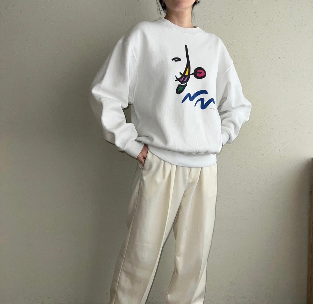 80s Printed Sweater Made in USA