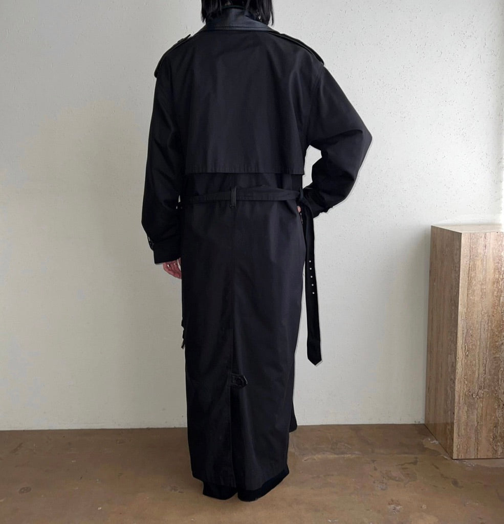 90s Black Design Coat