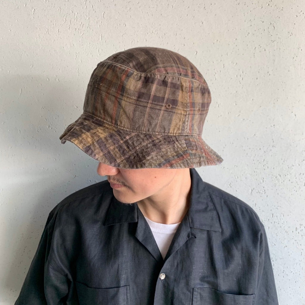 90s Ralph Lauren Plaid Linen Hat