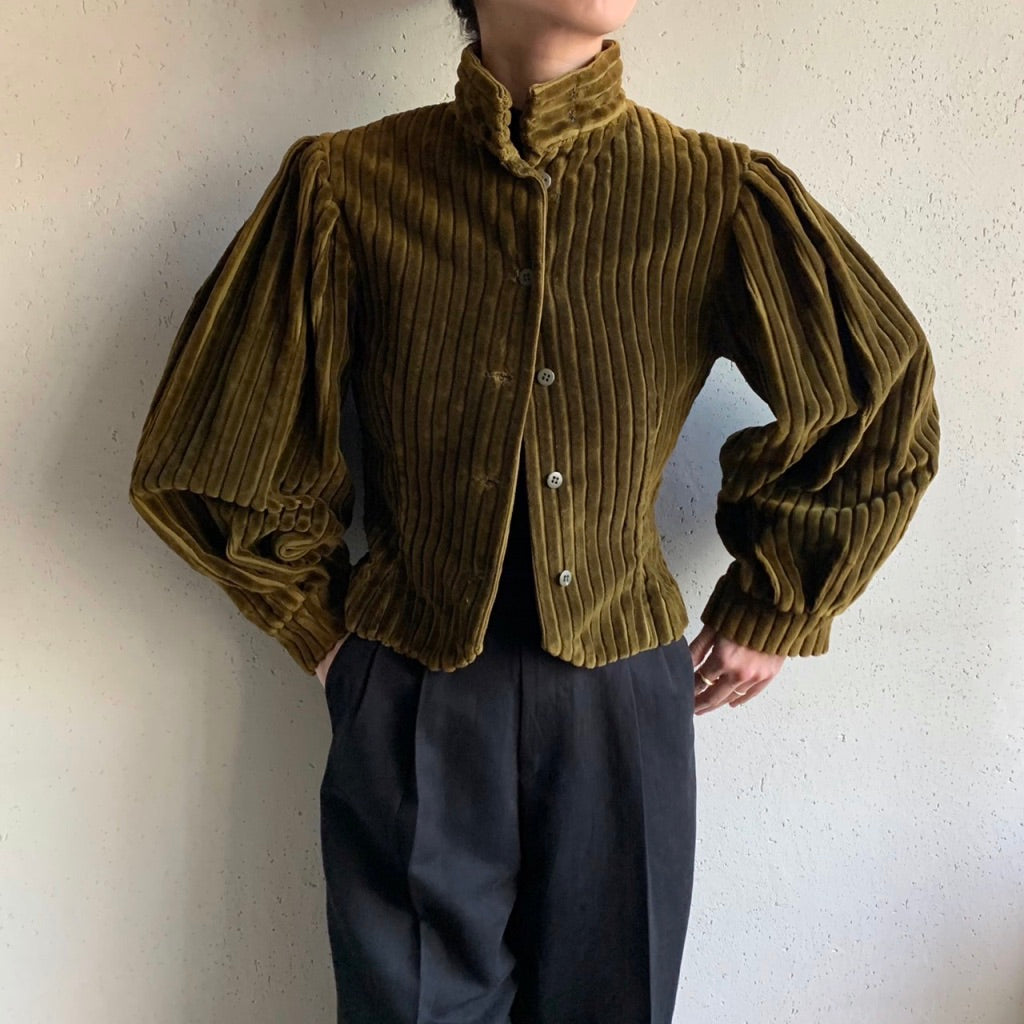 60s Corduroy Victorian design Jacket