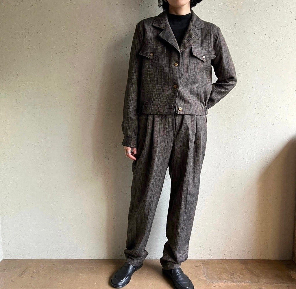 90s Striped Two-Piece Made in USA