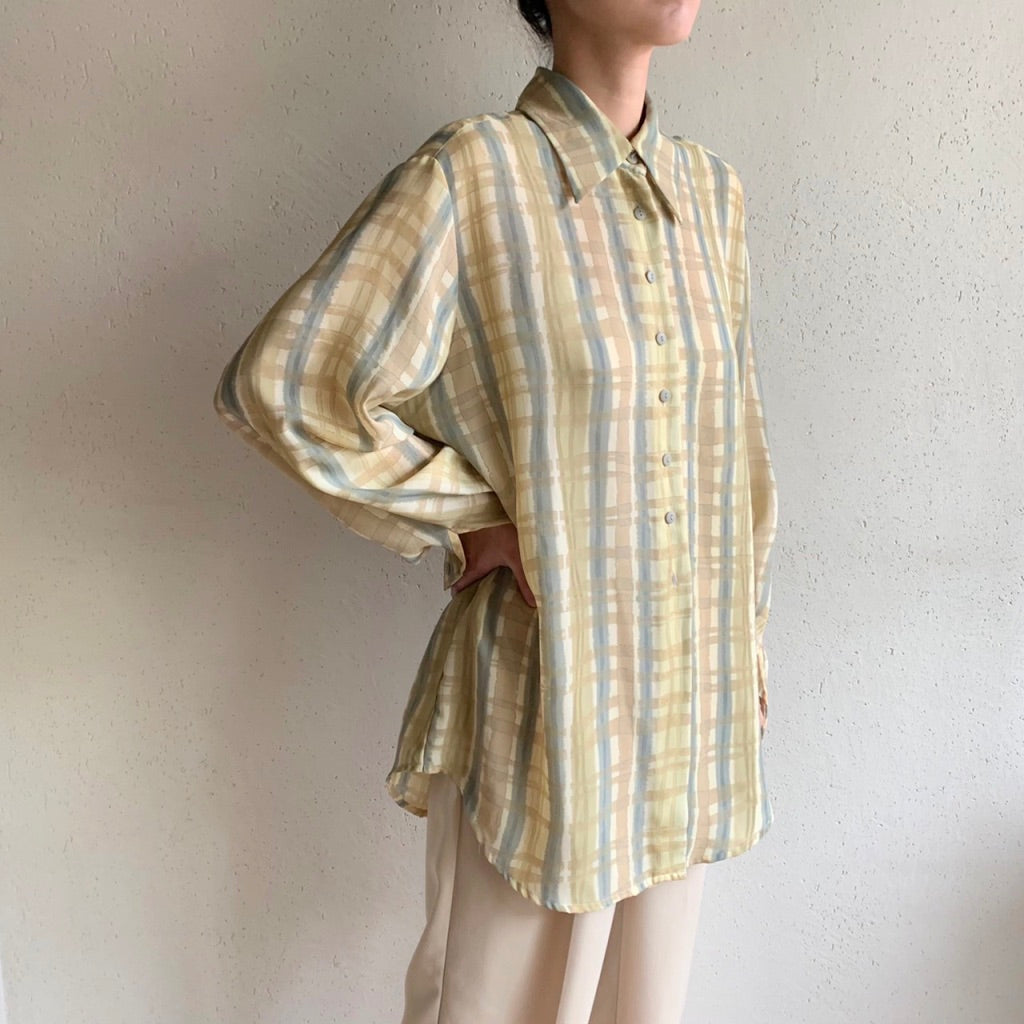 90s Printed Blouse