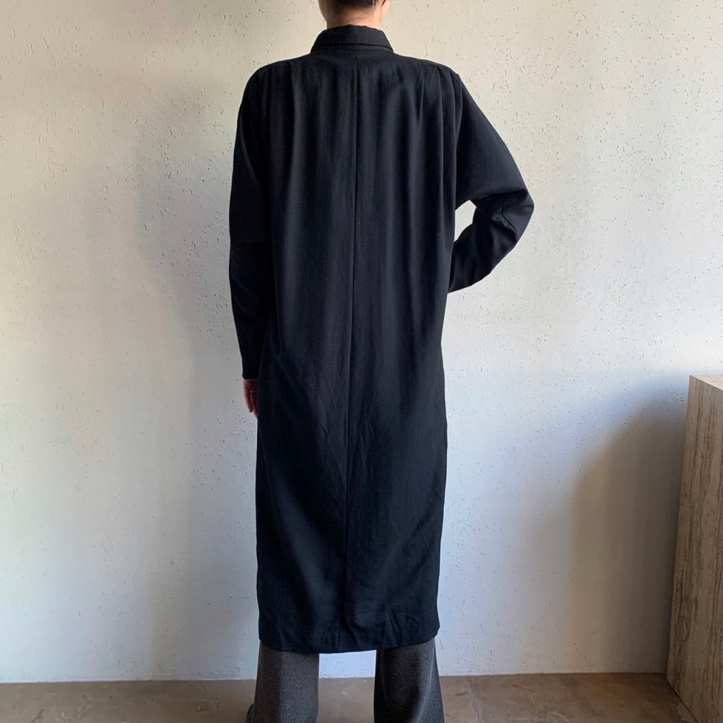 90s Wool Shirt Dress Made in USA