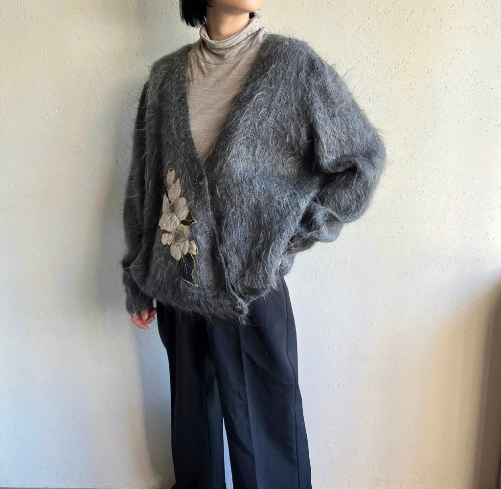 80s Knit Design Cardigan