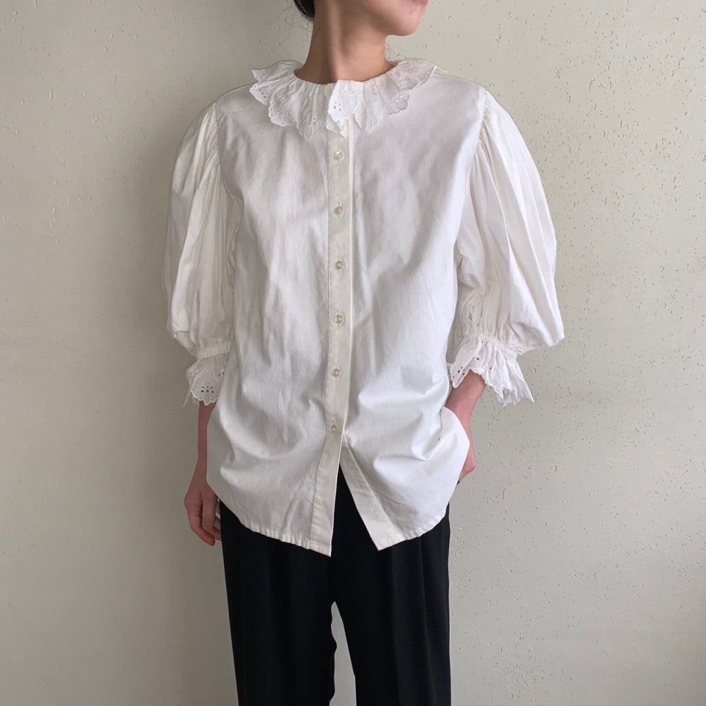 80s Lace Blouse Made in Austria