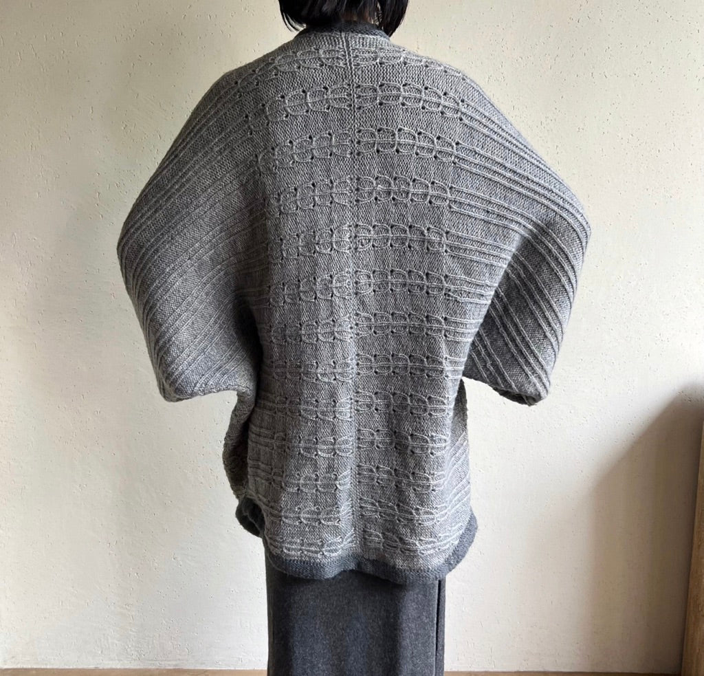 80s Design Oversized Knit Cardigan