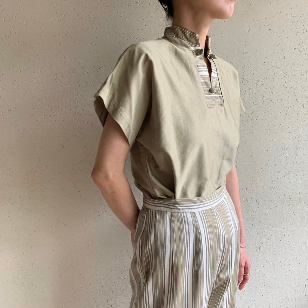 60s Striped Design Two-Piece