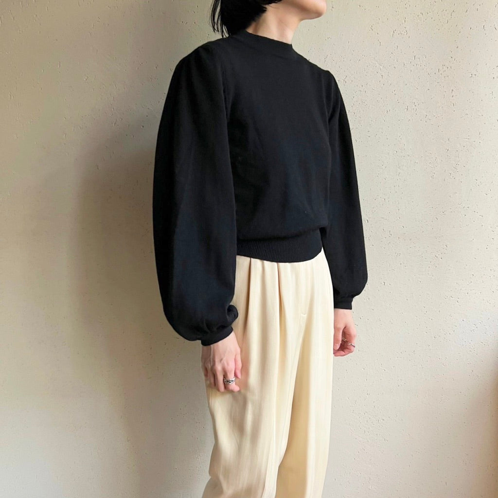 90s Balloon Sleeve Design Knit Top