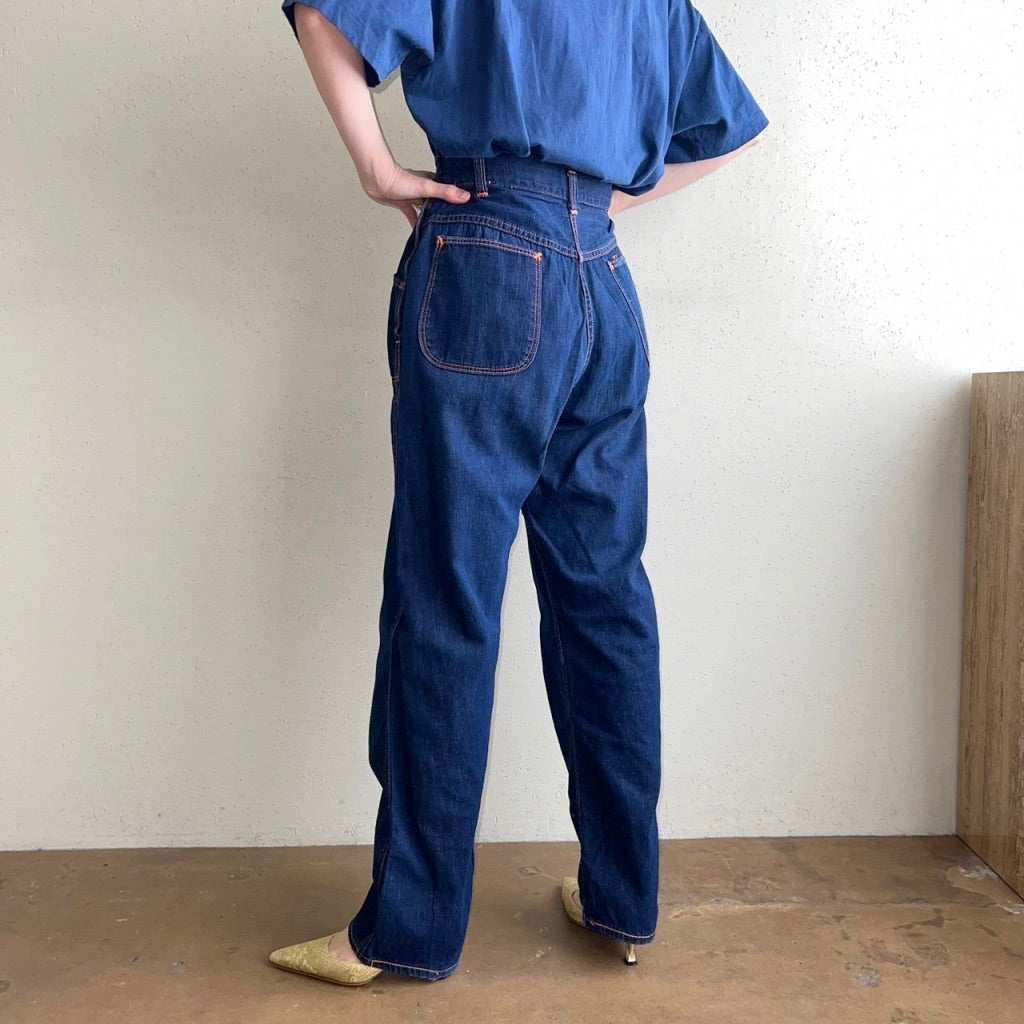50s Jeannie High Waist Side Zip Denim