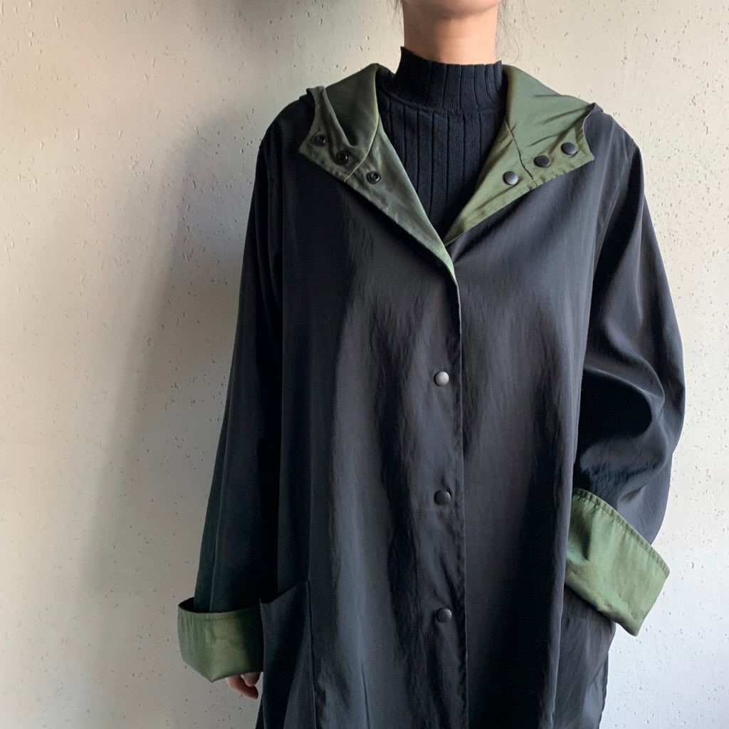 90s Reversible Hooded Light Jacket