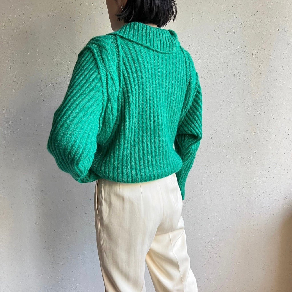 90s " RODIER PARIS " Mohair Design Knit