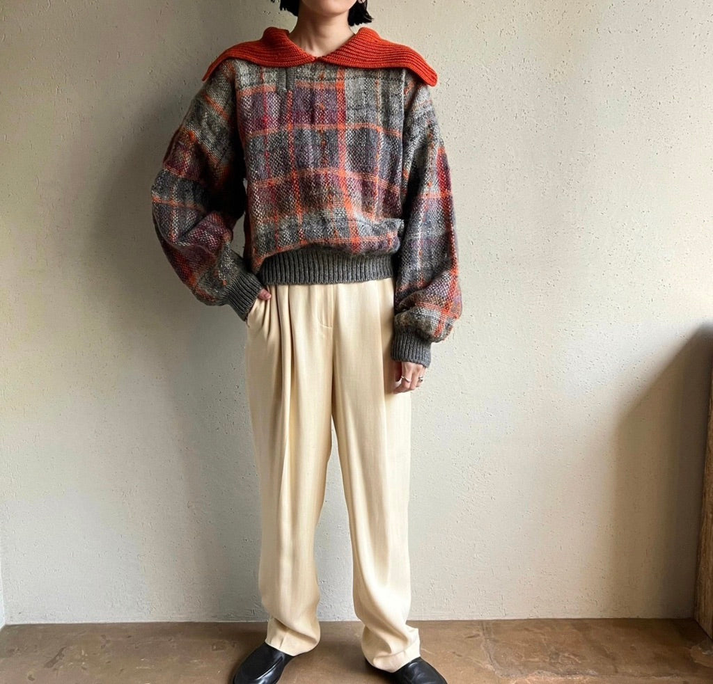 80s Sailor Collar Knit