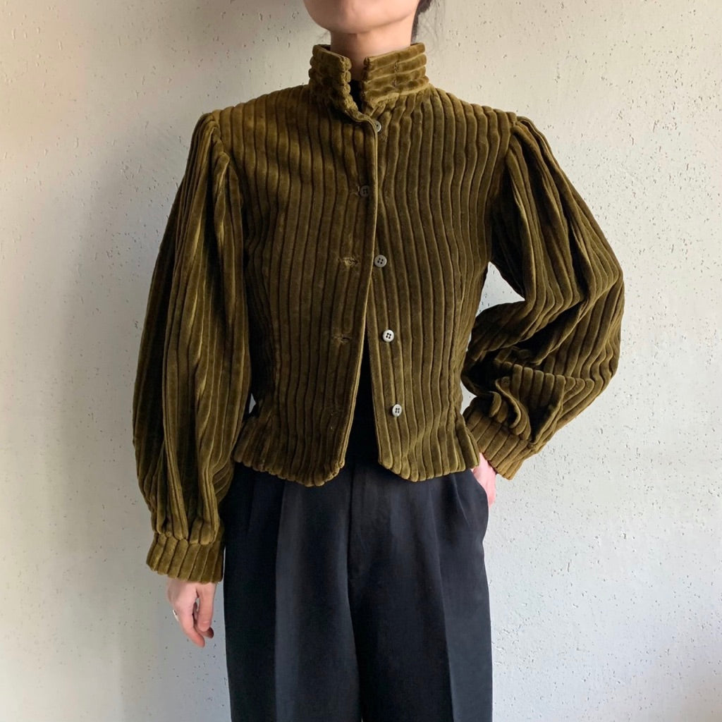 60s Corduroy Victorian design Jacket