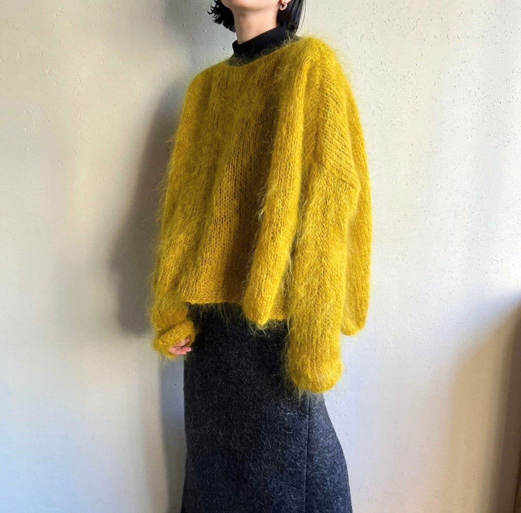 80s Yellow Knit