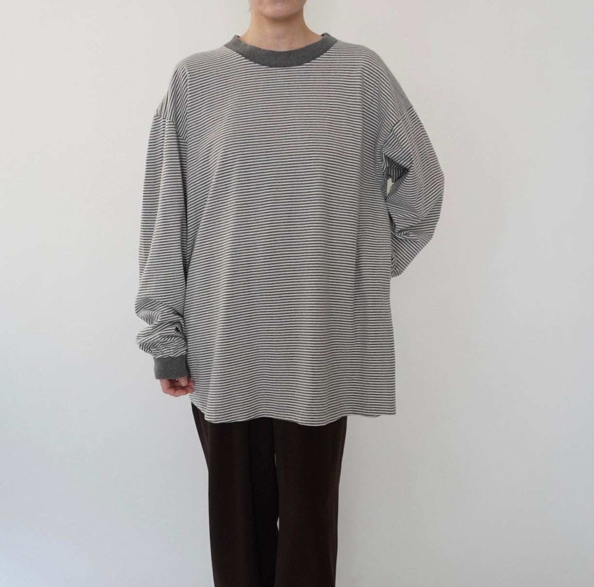 90s Striped Long Sleeves T-shirt Made in USA