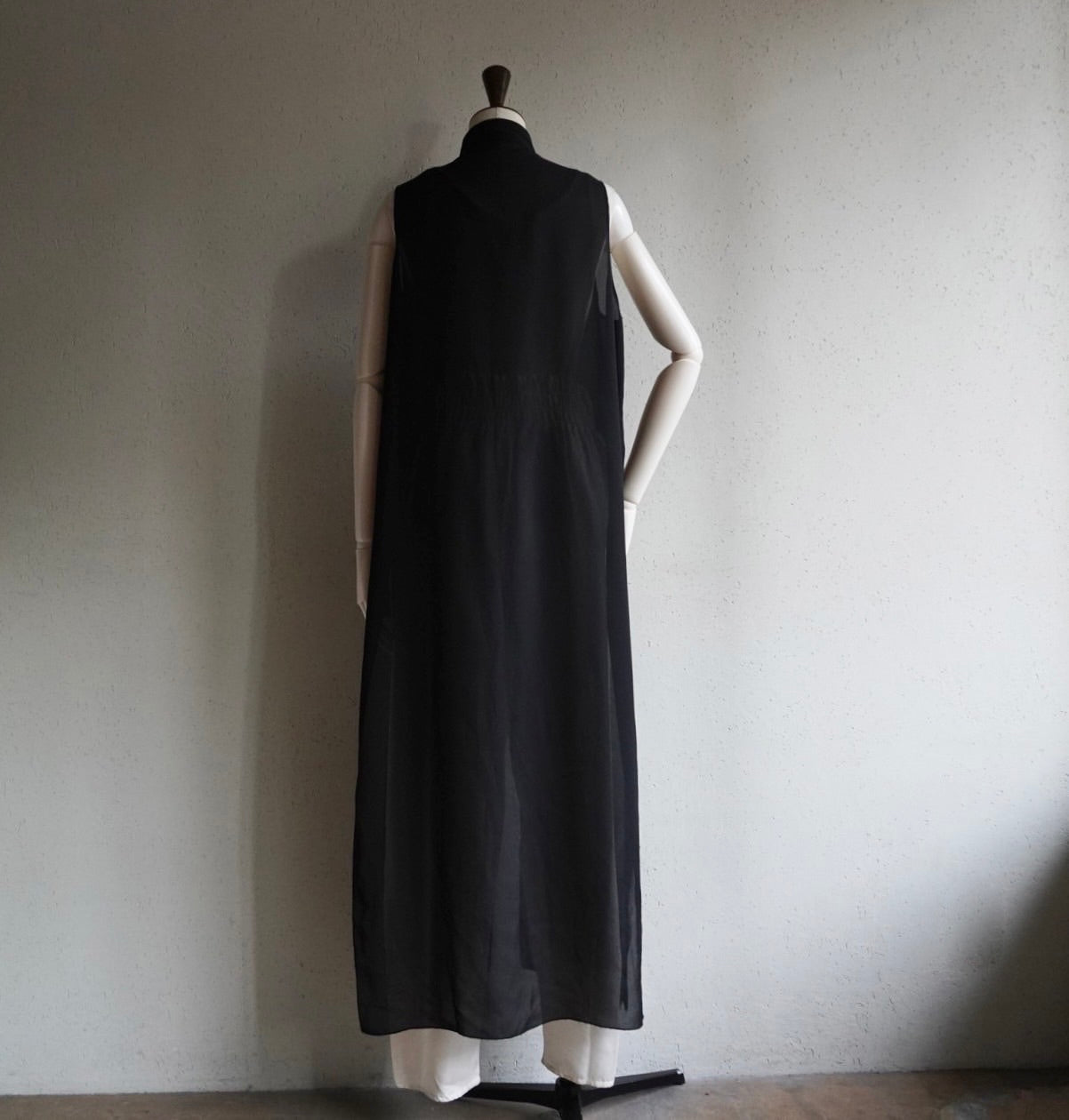 90s Sheer Dress,Long Vest Made in Italy